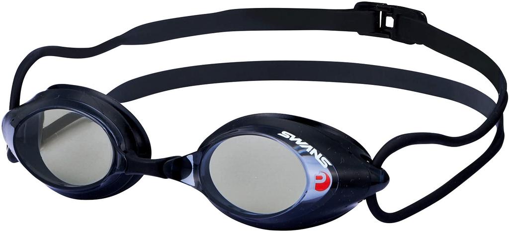 Lunettes de Natation de Compétition Swans SMBK Noir Fumé avec Coussin SRX-NPAF Certifié Made in FINA, Japon,