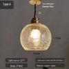 Nordic Minimalist Brass and Glass Pendant Light for Bedroom, Bedside, and Restaurant Ambience