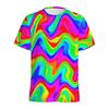 Abstract Colorful Liquid Trippy Pattern T Shirt For Men Summer Casual Round Neck Short Sleeve Tees Women Tops 3d Printed T-Shirt