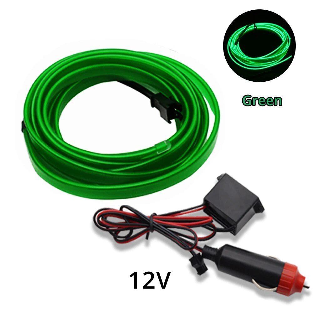 

Горячая Распродажа 1M 2M 3M 5M Освещение салона автомобиля Светодиодная лента Украшение Гирлянда Проволочный трос Трубка Линия Гибкий неоновый свет с USB-накопителем 2M Cigarete зелёный
