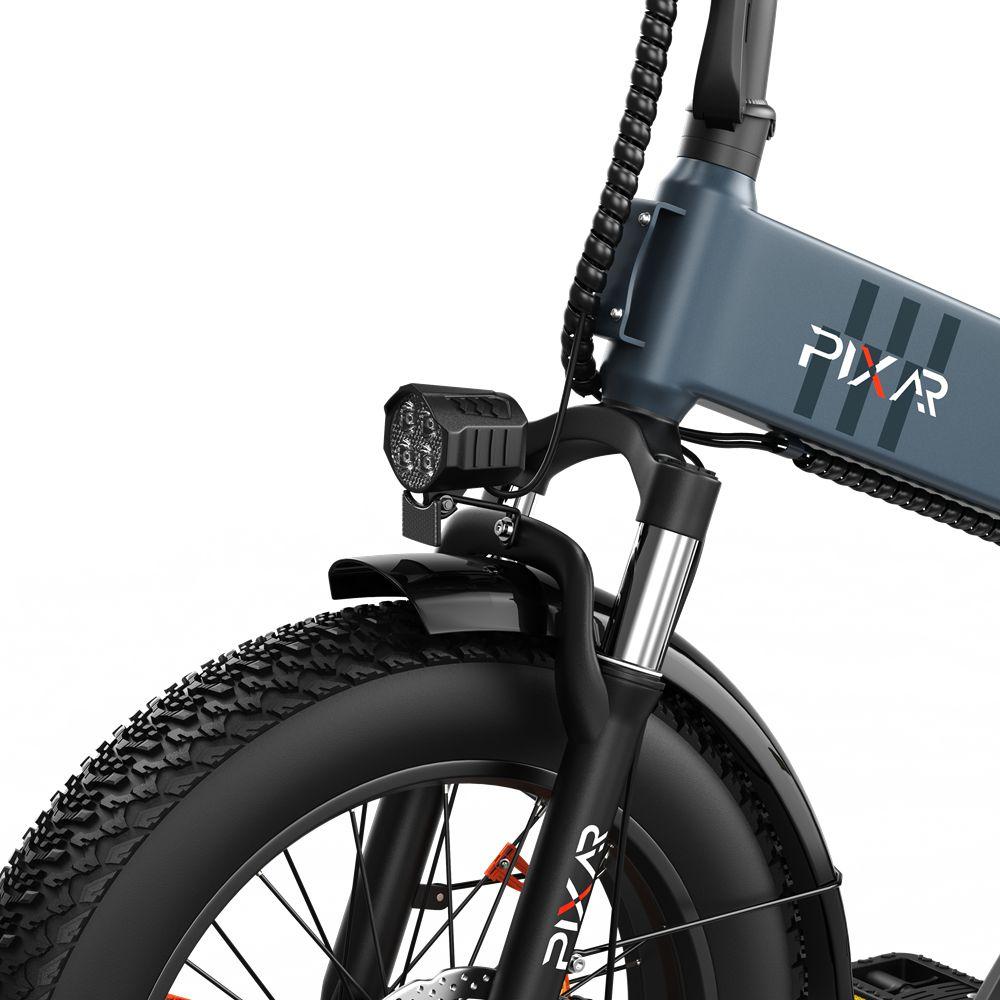 Vélo Électrique Pixar F2 Moteur 250W Pneu 20"x4.0" Vélo Électrique Pliable Ville 7 Vitesses Freins à Double Disque 48V 15Ah Suspension Fourche Avant