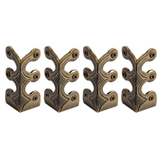 

Yousheng 4 шт. Защитные уголки для плинтуса в винтажном стиле из цельной латуни, защитные уголки для плинтуса, простая установка, защитные уголки для плинтуса 4pcs