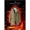 Men's Mid-Length Hooded Black Down Jacket - Thickened Winter White Duck Down Coat for Warmth