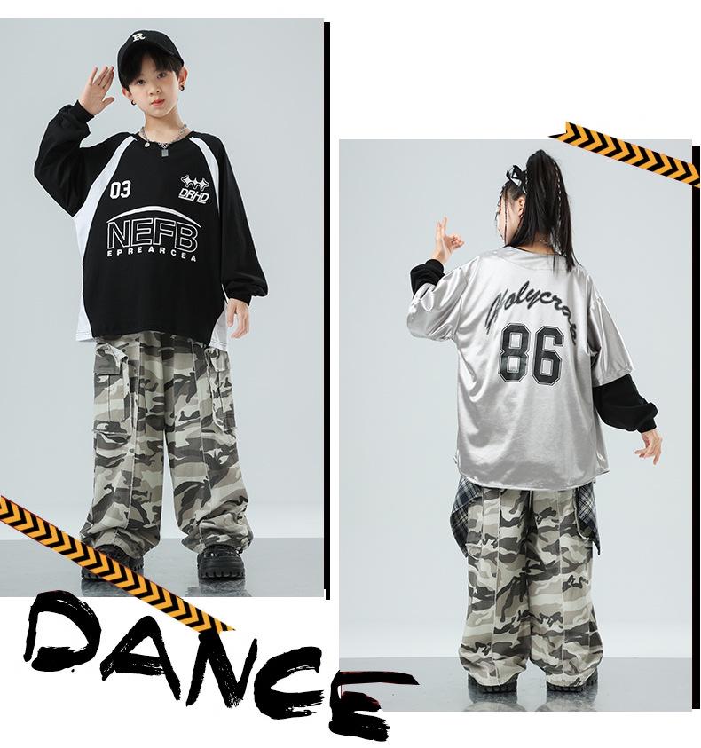 Abbigliamento Hip Hop alla Moda per Bambini: Street Dance, Jazz, Abbigliamento da Performance Cool per Ragazzi e Ragazze