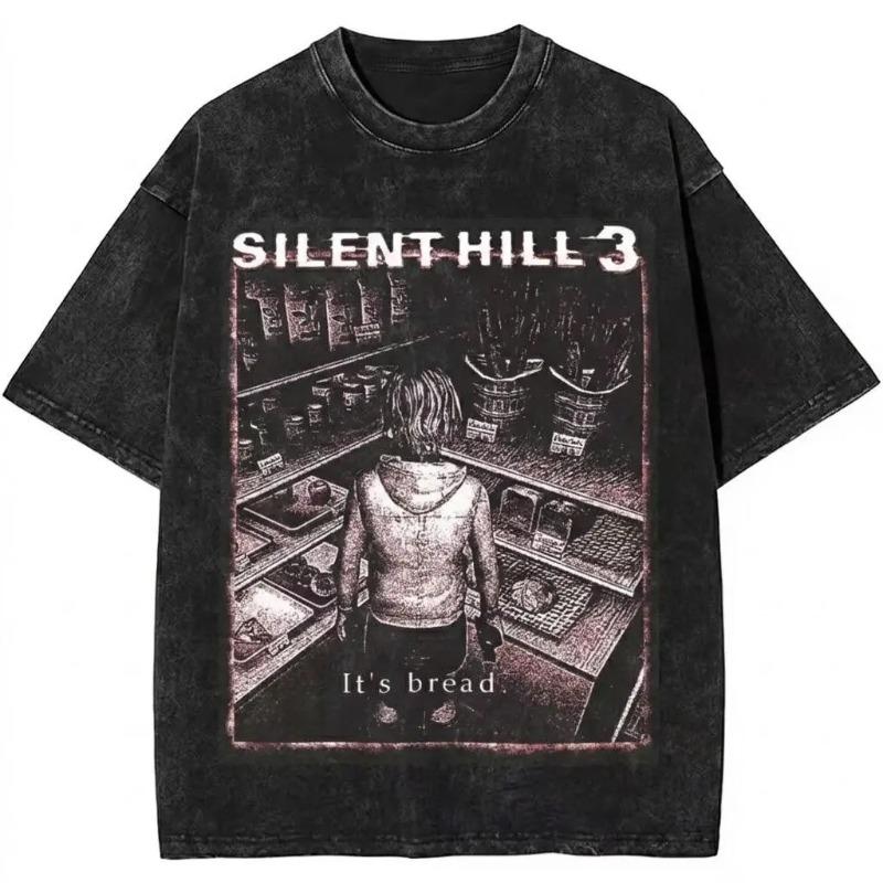 

Men s Retro Gaming Player T-shirt Casual Loose Oversized Washed T-shirt Summer New Unisex M