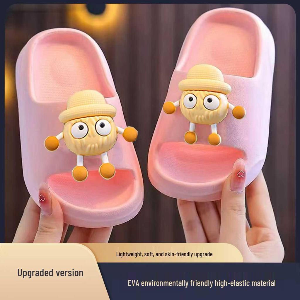 Kids Non-Slip Odorless EVA Slippers for Home Use - Squishy Feel Indoor Footwear for Men and Women