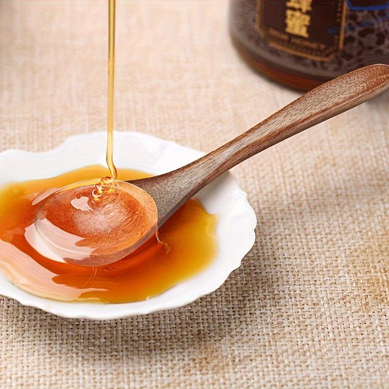 5pcs Handcrafted Wooden Tea Spoons, Mini Cooking Seasoning Spoons, Wooden Honey Dippers