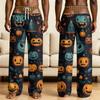 Men's Funny Halloween Pajama Pants with Novelty Underwear Print for Sleep and