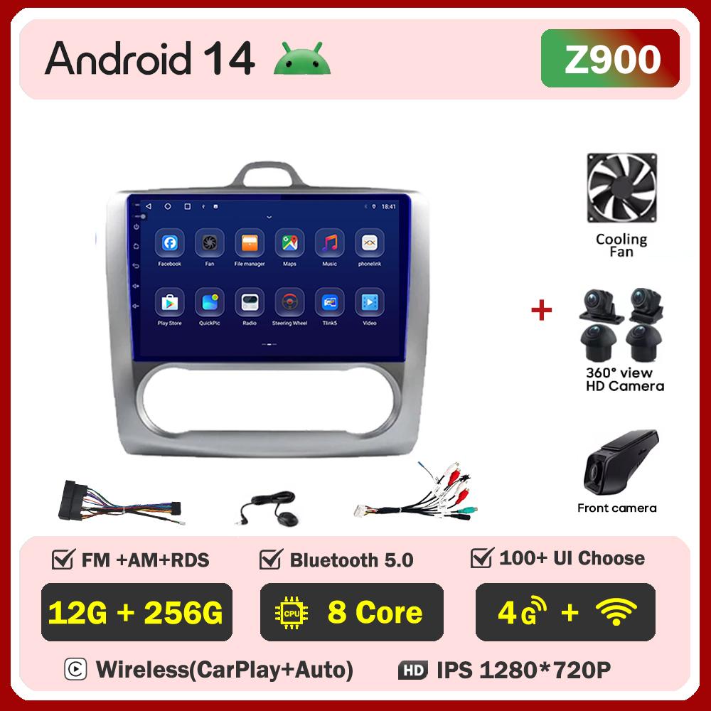 For Ford Focus 2 Mk2 2004-2011 Car Radio Player Car Carplay Screen Autoradio Mirror Link Car Intelligent Systems 8 Core RDS 4G