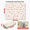 Foldable Baby Play Mat, PIGLOG 50x50 Playpen Mat, Safe Foam Playmat for Tummy Time, Waterproof Playmats for Babies and Toddlers