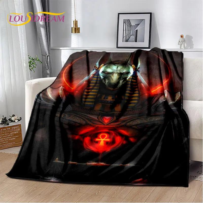 Anubis Egypt Death Mythology Horus Soft Plush Blanket,Flannel Blanket Throw Blanket for Living Room Bedroom Bed Sofa Picnic Kids