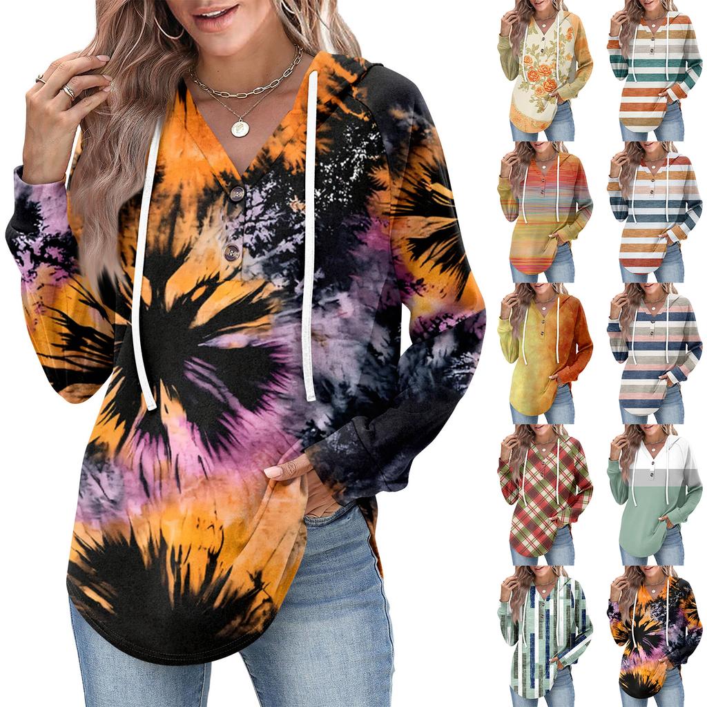 Women's Fashion Women's Lightweight Long Sleeve Pullover With Pockets Preppy Graphic Hoodie