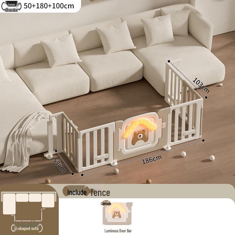 Three-Sided Baby Sofa Rail and Crawling Mat for Indoor Play