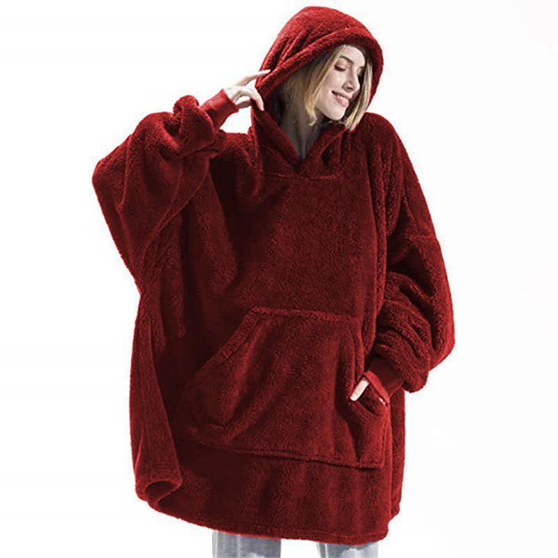 2022 Herbst/Winter Einfarbiges Kapuzensweatshirt - Dick Langärmlig für Paare, Europäischer & Amerikanischer Stil