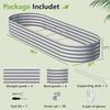 2PCS 8x2x1ft Galvanized Metal Raised Garden Bed Kit Outdoor Planter Box for Vegetables Flowers Herbs Durable Rust-Resistant Pat
