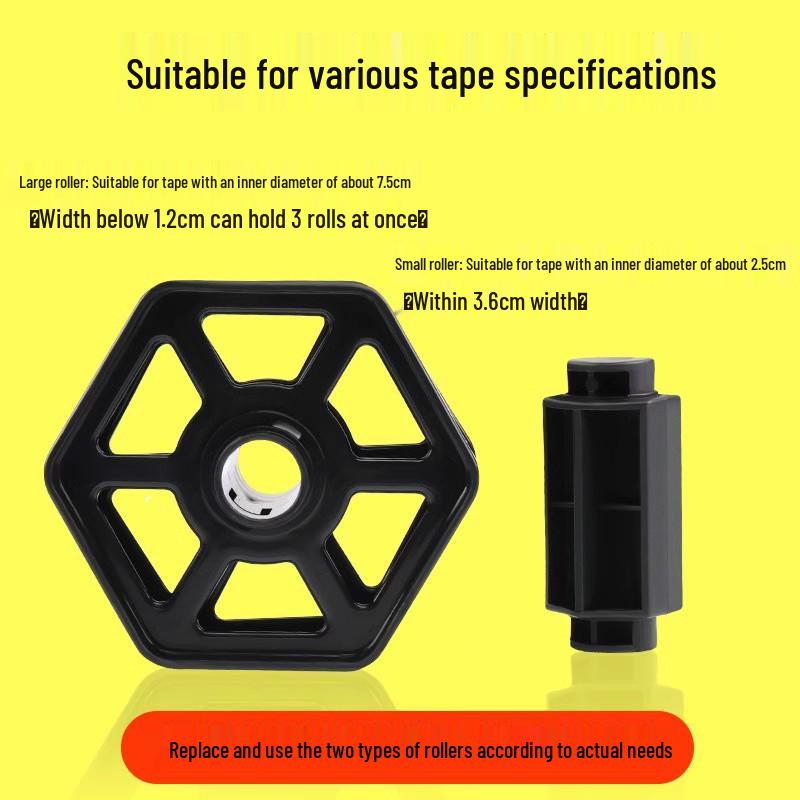 Large Multi-Functional Transparent Tape Dispenser and Cutter for Desktop Sealing and Stationery Use