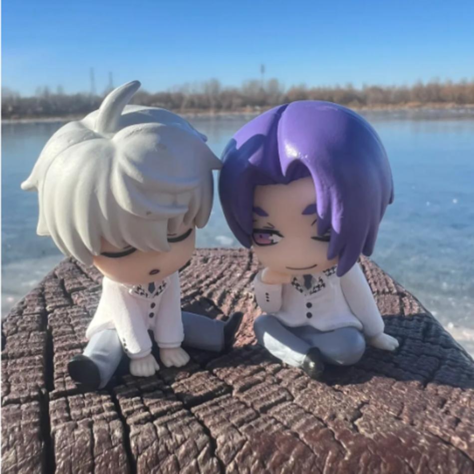 Sale Blue Lock Anime Figure Shoulder To Shoulder Sleep Q-Version Kawaii Model Statue Kid Toy Gift