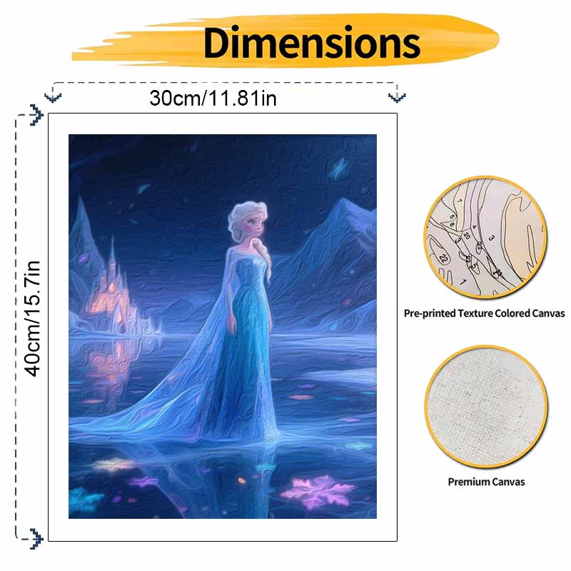 Disney Ice Queen Oil Painting Hand Painting Coloring Painting Handmade Diy Home Decoration Gift