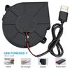 75mm USB DC 5V Fan Cooling Turbo Blower Brushless 3D Printer 7515 For Extruder DC Cooler Power Inverter Air Pump PC CPU