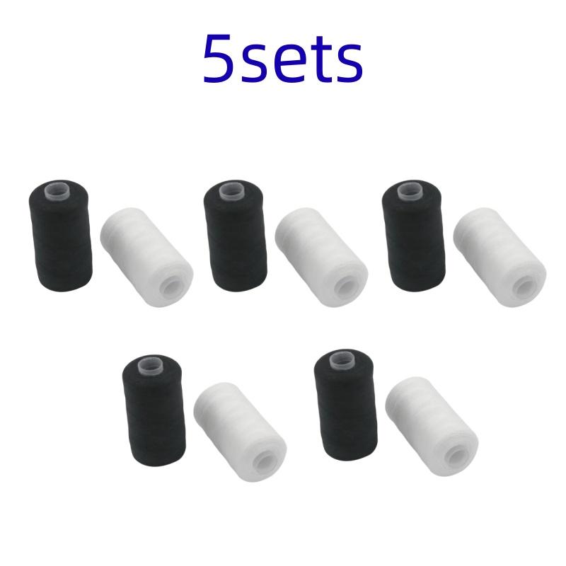 500M Sewing Thread Polyester Thread Set Strong And Durable Black White Sewing Threads For Hand Machines