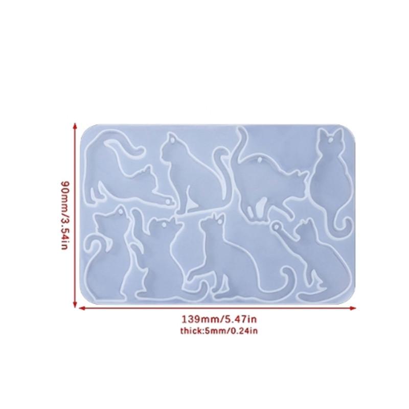 

DIY Various Cat Shape Keychain Silicone Mold Earrings Necklace Hanging Pendant Charm Epoxy Resin Casting Mould Jewelry Bag Decor
