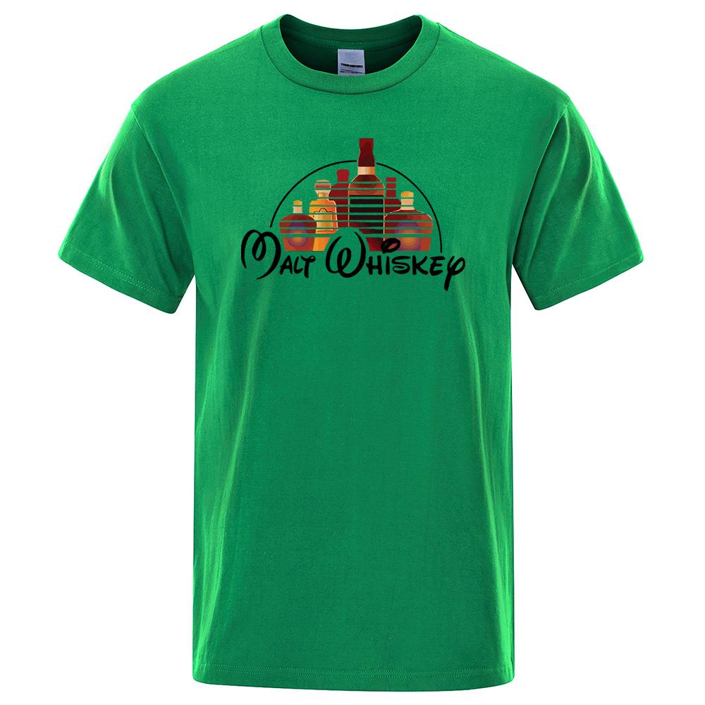 2023 New Summer Cool TShirt Men Short Sleeve Malt Whiskey T-Shirt Funny Alcohol Drunk Mens Tee O-Neck T Shirt Streetwear Tops