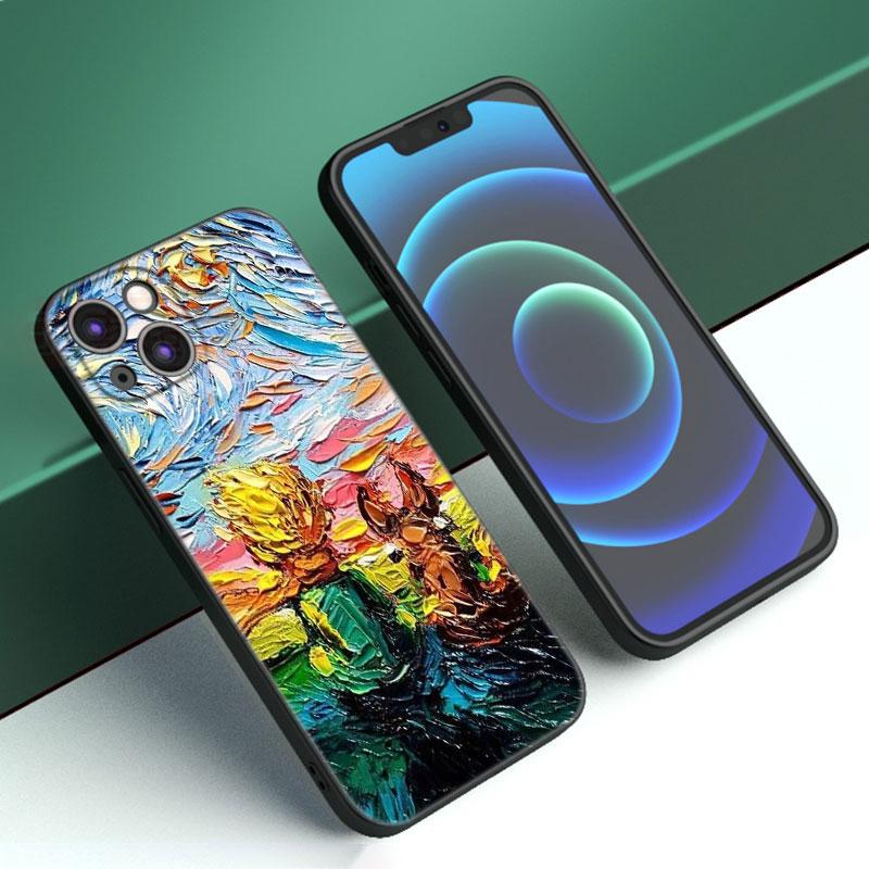The Little Prince Art Phone Case For Apple iPhone 12 13 Mini 11 14 15 Pro Max 7 8 Plus X XR XS SE 2020 2022 Black Silicone Case