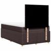 Box Spring Bed with Mattress Dark Brown 120 X 200 Cm Fabric