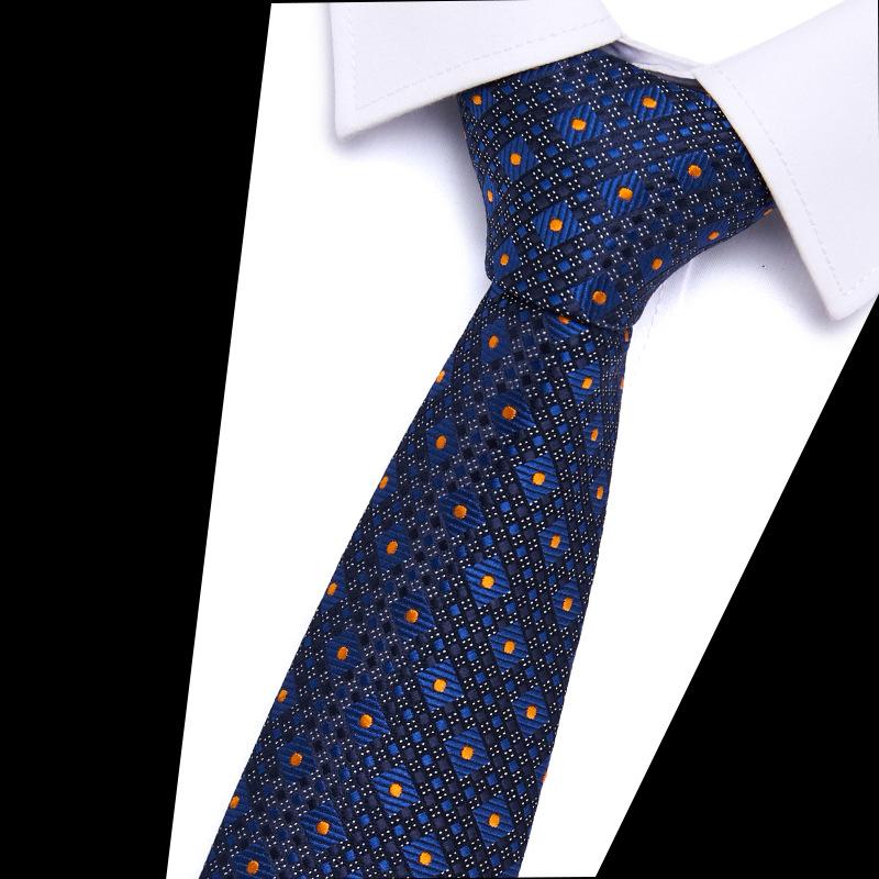 Men'S Tie Polyester Silk Jacquard Tie Men'S 7.5Cm