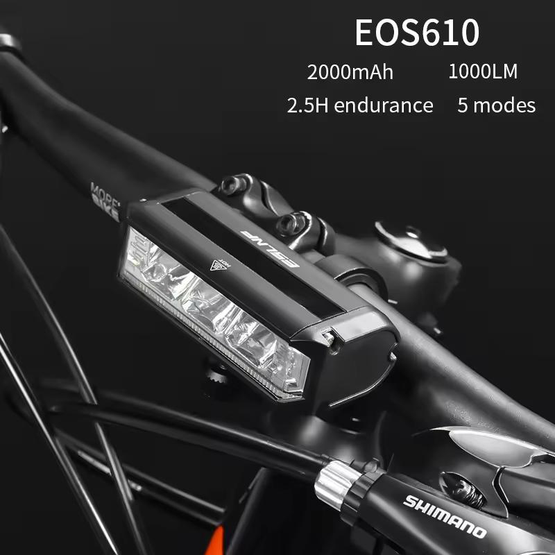 ESLNF 1000 Lumen USB Rechargeable Mtb Handlebar Headlight Road Bike Led Front Light Handlebar&1000lm чёрный