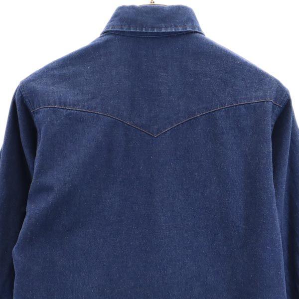 carhartt 80s Vintage Long Sleeve Denim Western Shirt 14 1/2 Men's Used