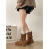 Retro brown platform boots women's autumn skirt looking thin and heightening Birkenstock short boots