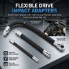 Flexible Socket Extension Bar Set 1/4 3/8 1/2 Inch Shaft Drive Bar Adapter Impact Extender Flexible Socket Extension Rod Bar