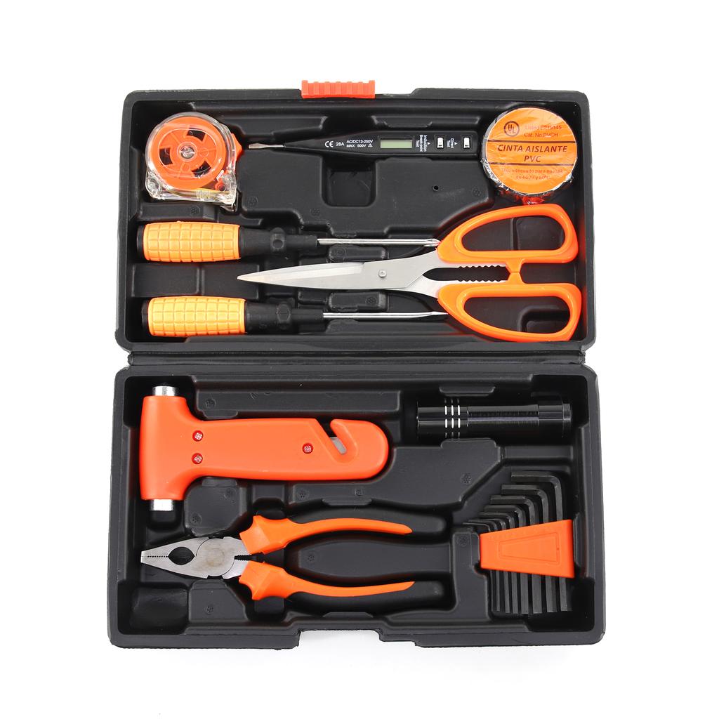 9-Piece High Quality Multi-Functional Car Repair Tool Set for Home Hardware Kit Tool Boxes With Plastic Box Package Tool Sets