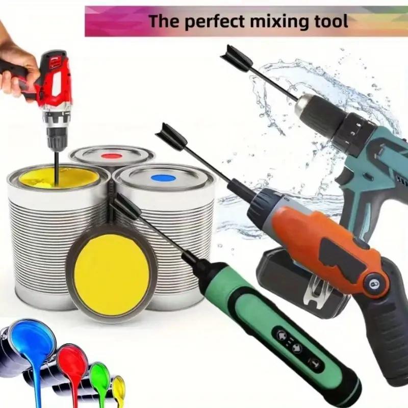 Epoxy Mixer Stick Paint Stirring Rod Putty Cement Paint Mixer Attachment With Drill Chuck Epoxy Resin Latex Oil Paint Mixing