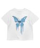 MAHAGRID Butterfly Goth Crop Tee White(Mg2Emft583A)