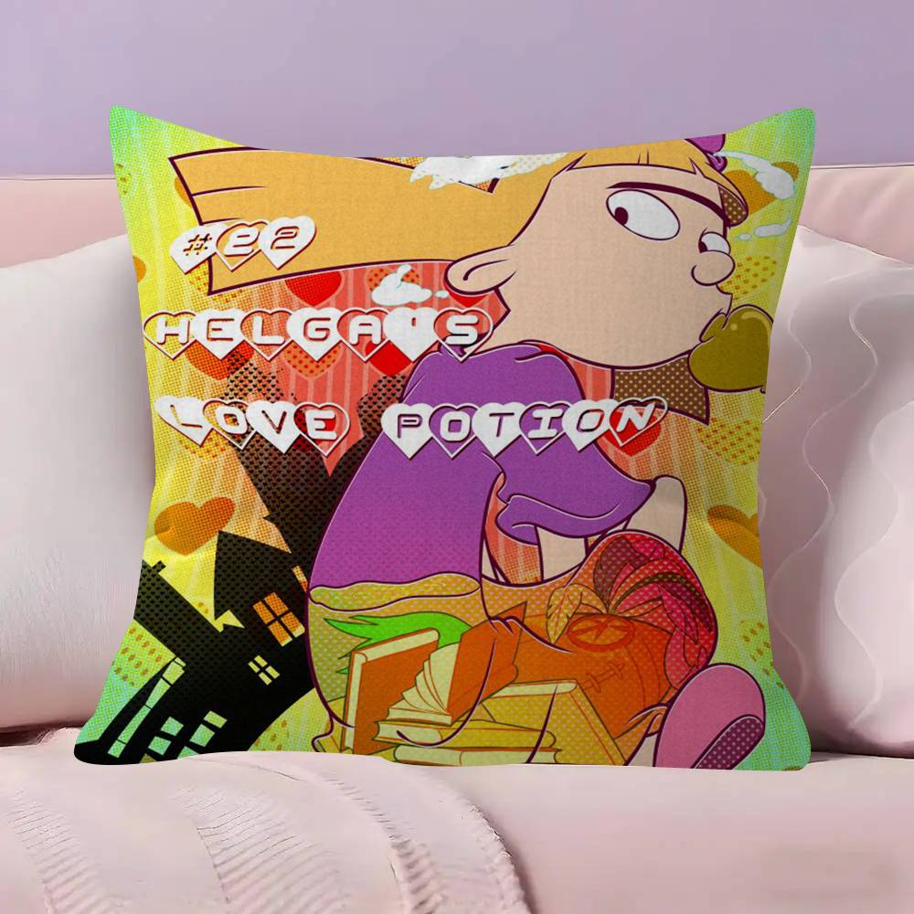 Hhey Arnolds Cartoon Maple Design Cushion Cover Happy Autumn Harvest Decor Holiday Decorati Pillow Cover