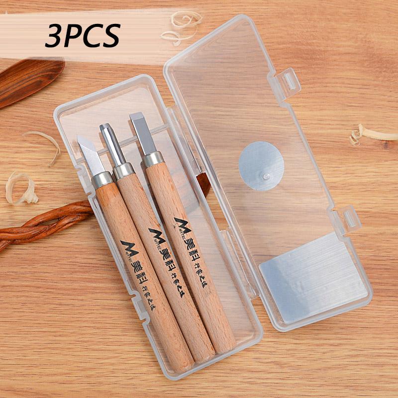 12pcs Wooden Handle Carving Knife Wooden Carving Tool Leather Handmade Pen Knife Multifunctional Art Knife Tool Set