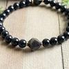 Fashion Black Onyx Beaded Bracelet Protection Bracelet Natural Wear Decoration Accessory Yoga Energy Meditation Bracelet