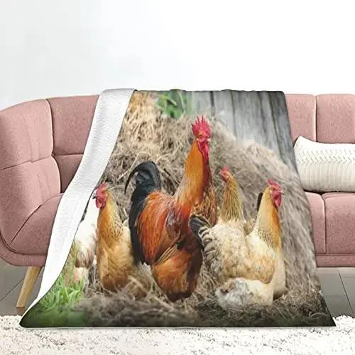 Galaxy Chicken Blanket Flannel Blanket Super Soft Warm Blanket for Living Room Bed Sofa Couch Decoration Lightweight King Twin