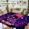 Crystal Velvet Square Rug Custom NameThe Amazing Digital Circus Pattern Non Slip Home Floor Decor Rug