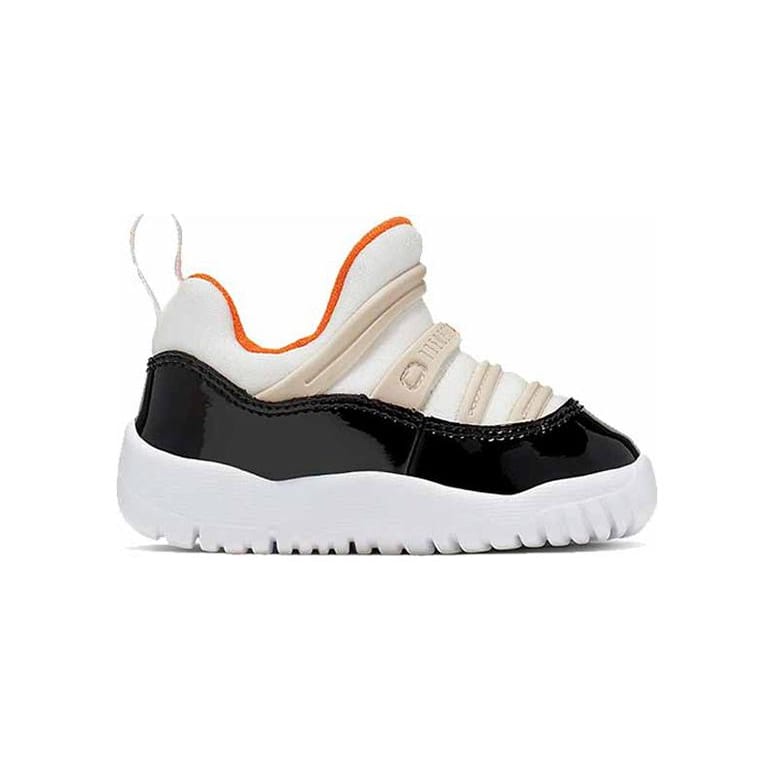 Jordan Air Jordan 11 Retro Little Fle Low top Toddler Shoes Black White Orange Infant And Toddler BQ7102-108