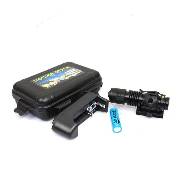 Быстрый тактический шлем MICH200 Мини Q5 Портативный светодиодный телескопический фонарик с зумом Для охоты и разведки на открытом воздухе чёрный