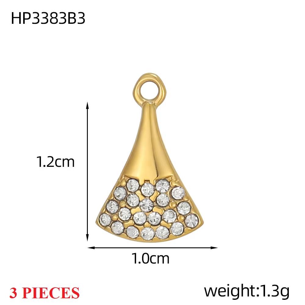 3PCS/LOT CARLIDANA Waterproof Non Tarnish Charms, Heart Round Colorful Zircon Pendants High Quality for Necklace Jewelry Making