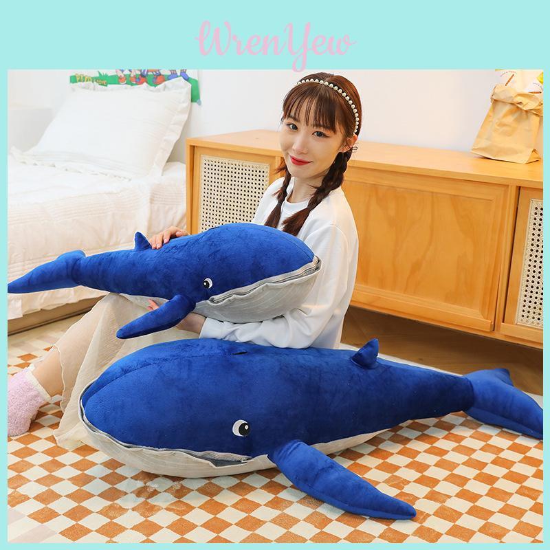 Ultra Soft Blue Whale Plush Toy Cozy And Huggable Pillow For Sofa And Bed