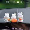 2/8pcs Cute Easter Rabbit Carrot Figurine Miniatures Kawaii Micro Home Desktop Fairy Garden Decoration DIY Ornaments Craft Gift