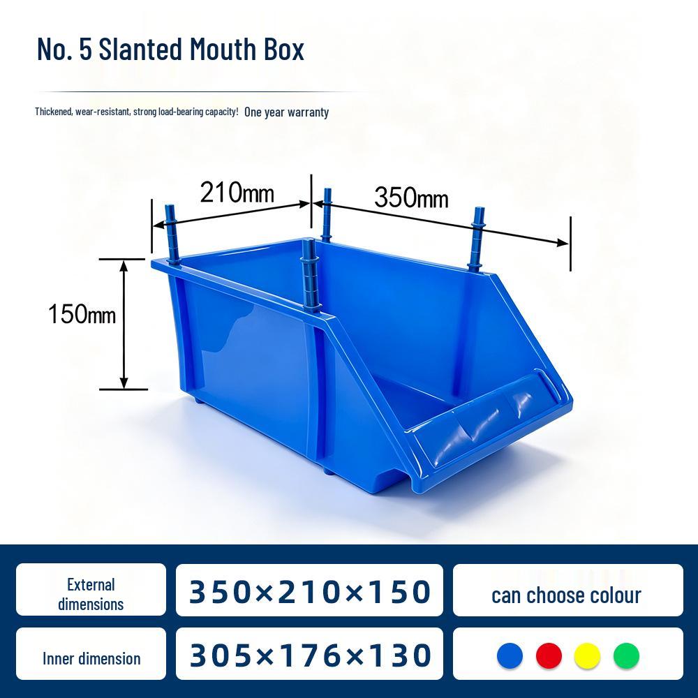 Modular Hardware Storage Box with Slanted Opening