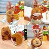 Plush Capybara Chestnut Themed Keychain Charming Cartoon Design For Key Accessories