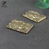 Brass Guan Gong Head Statue Keychains Pendants Handmade Vintage Chinese God of Wealth Pure Copper Keychians Car Hanging Jewelry