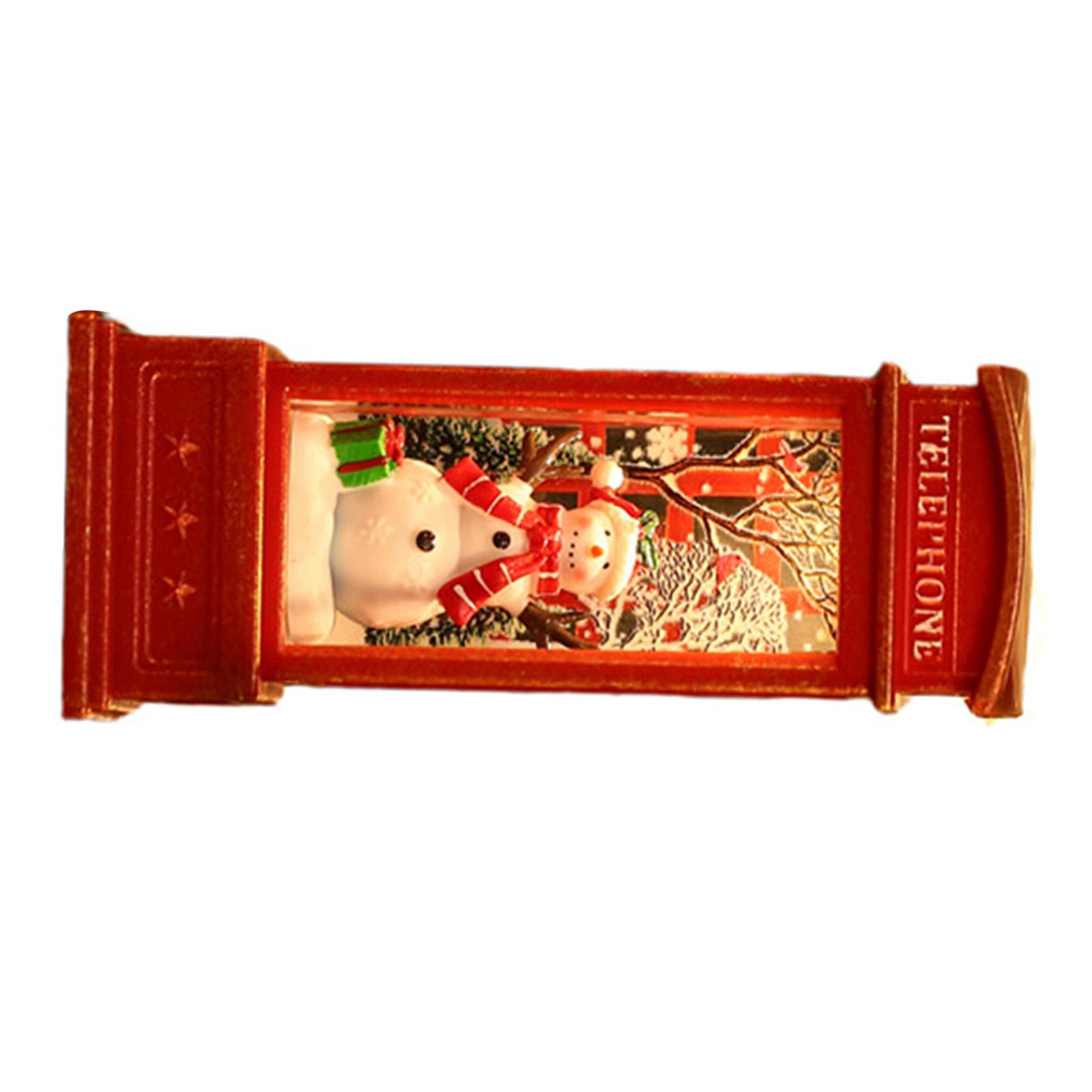 

Снежный шар Фонарь Телефонная будка Дизайнерское Рождественское Светящееся Украшение для Украшения Бара КТВ Снеговик